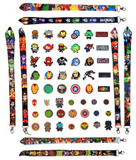 Marvel Avengers Lanyard Set With 5 or 10 Themed Disney Trading Pins  Brand New