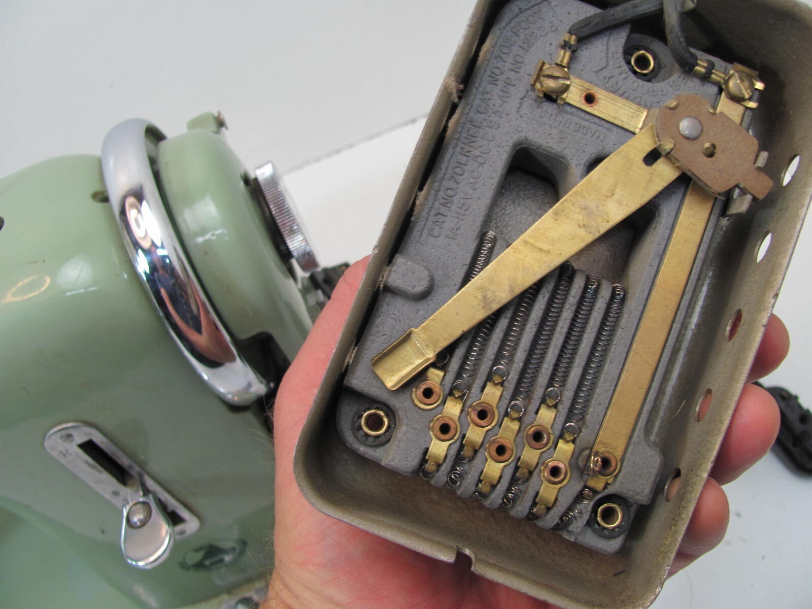 VINTAGE ADLER SEWING MACHINE 152 R123 GREEN RUNS eBay