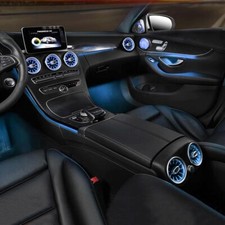 64 Colors For Mercedes Benz C Class W205 GLC X253 Air Vent LED Ambient Light Kit