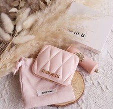 New Pink Miu Miu Makeup Mirror Double Sided Portable Makeup Gift