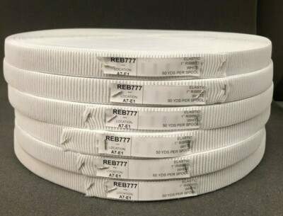 1'' RIBBED ELASTIC, 50 YARDS, FREE SHIPPING USA