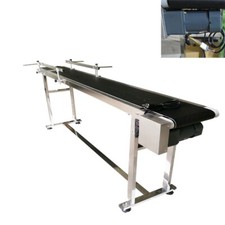 70.8" 110V PVC Conveyor with Double Guardrail Transfer Machine Adjustable Speed