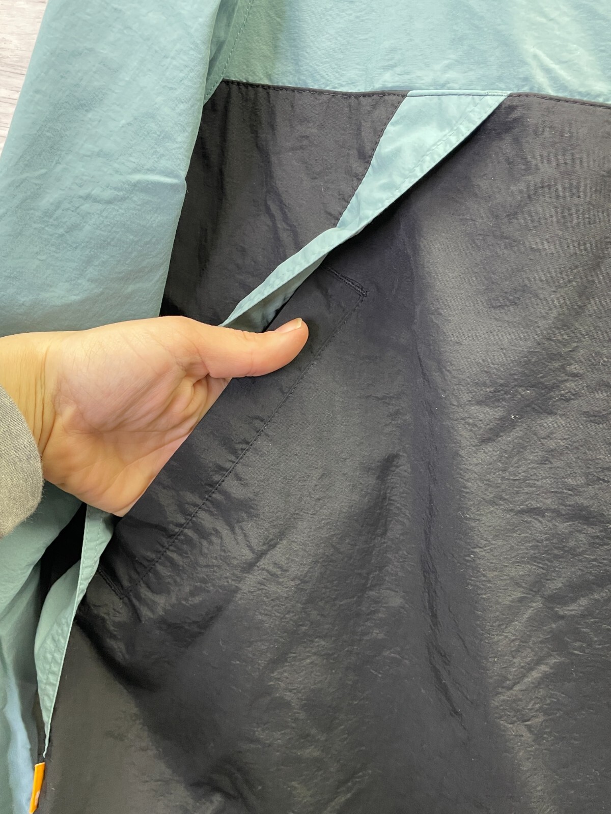 Timberland Winderbreaker Jacket Pullover Blue Bla… - image 5