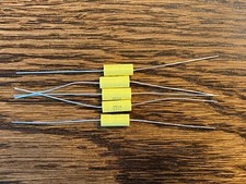 Qty 5 New .00025 uf 630v Yellow Film Capacitors Guitar Tube Amp Tone 251K 250 pf