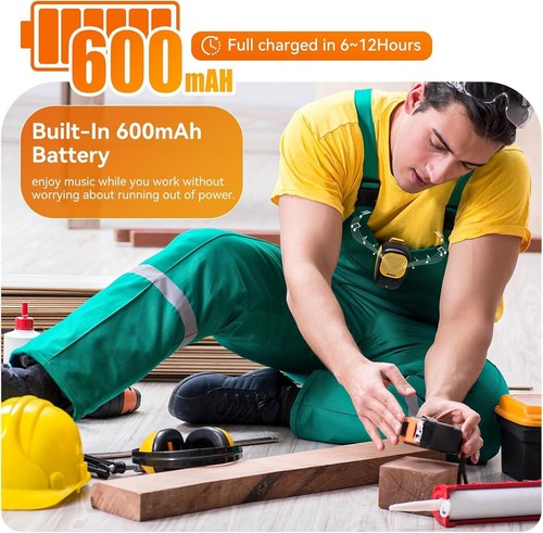 Wearable Outdoor Speaker, Clip-On Wireless Jobsite Pro Water-Resistant Portable - Picture 6 of 7