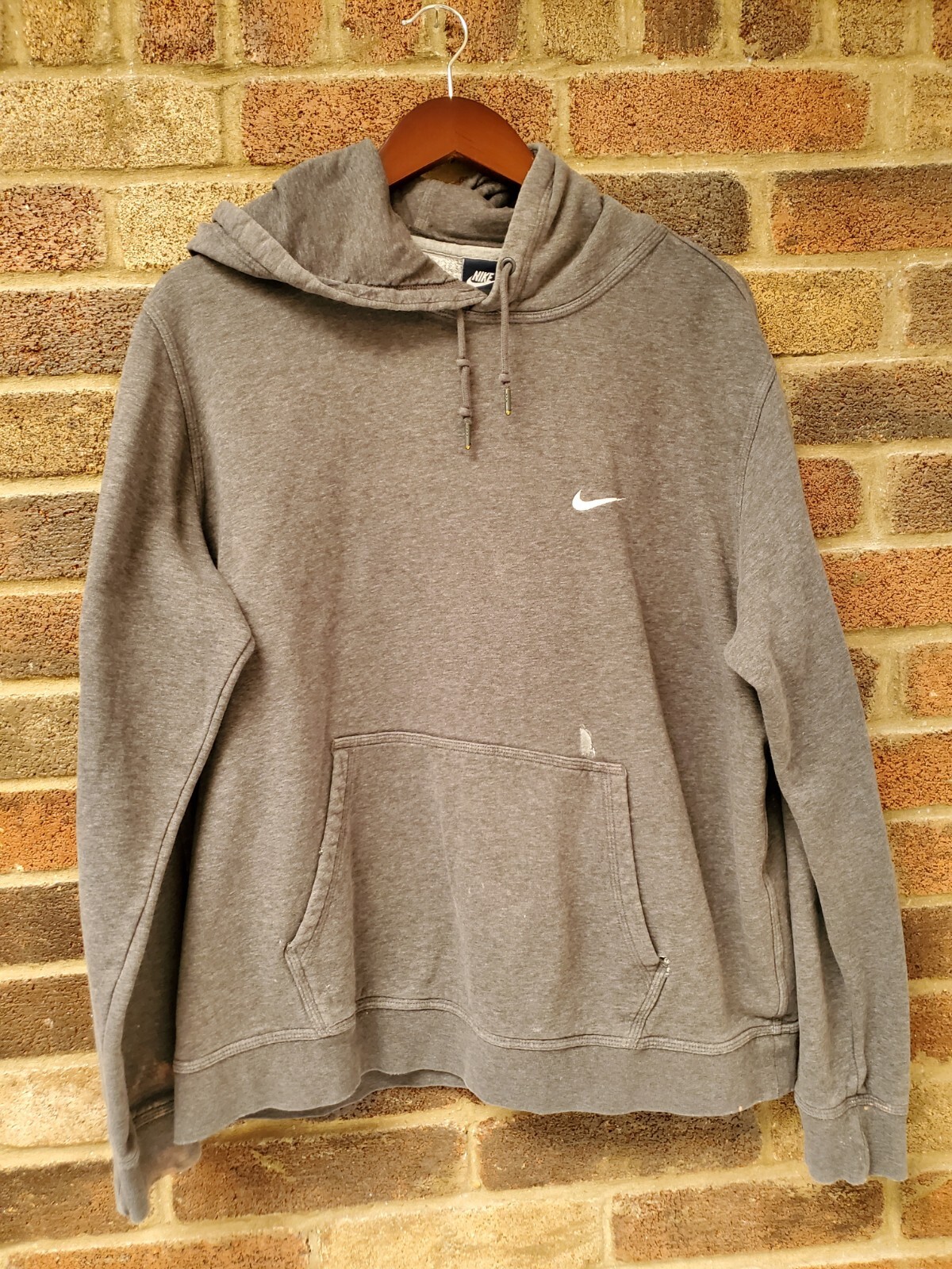 Vintage Nike Hoodie Gray - Embroidered Spell-out Swoosh - Navy Blue Tag -  XL | eBay