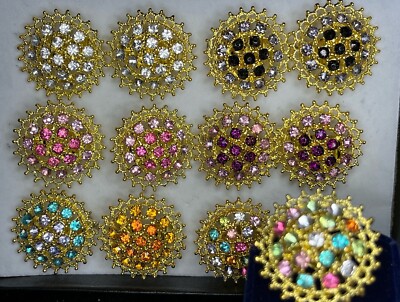 WHOLESALE FASHION LOT 12PC GRAB THE BLING COCKTAIL COSTUME RINGS GOLD/SILVERTONE