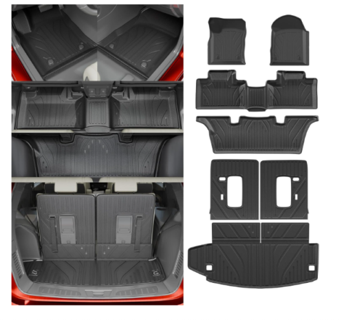 Floor Mats Compatible with 2016-2024 2025 Dodge Durango 6-Seater Trunk Mat Ca...
