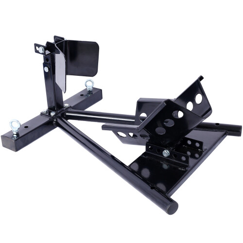 Motorcycle Front Tire Chock Adjustable Self Locking Park Rack 17-21 Inch Wheels