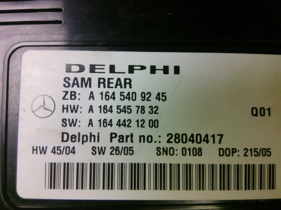 2006 MERCEDES BENZ R500 REAR SAM FUSE BOX RELAY CONTROL MODULE 1645409245 OEM ds Foto 2 de 4