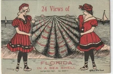 Florida   Mechanical Postcard   Sea Shell opens & reveal 24 Views   Grace Harlow