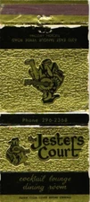 USA The Jesters Court Cocktail Lounge Dining Room Vintage Matchbook Cover