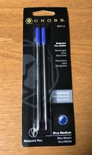Cross Ballpoint Pen Refill-Blue Medium, 2 per card (8511-2)