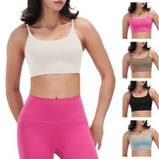 Comfortable Strappy Crop Sport Bras for Women for Gym Yoga Running Tank Tops