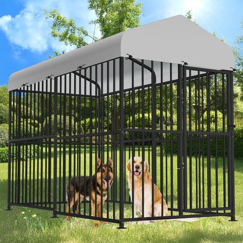 Large Outdoor Dog Kennel Heavy Duty Dog Cage with Cover Roof, Dog Playpen Fence - Picture 24 of 47