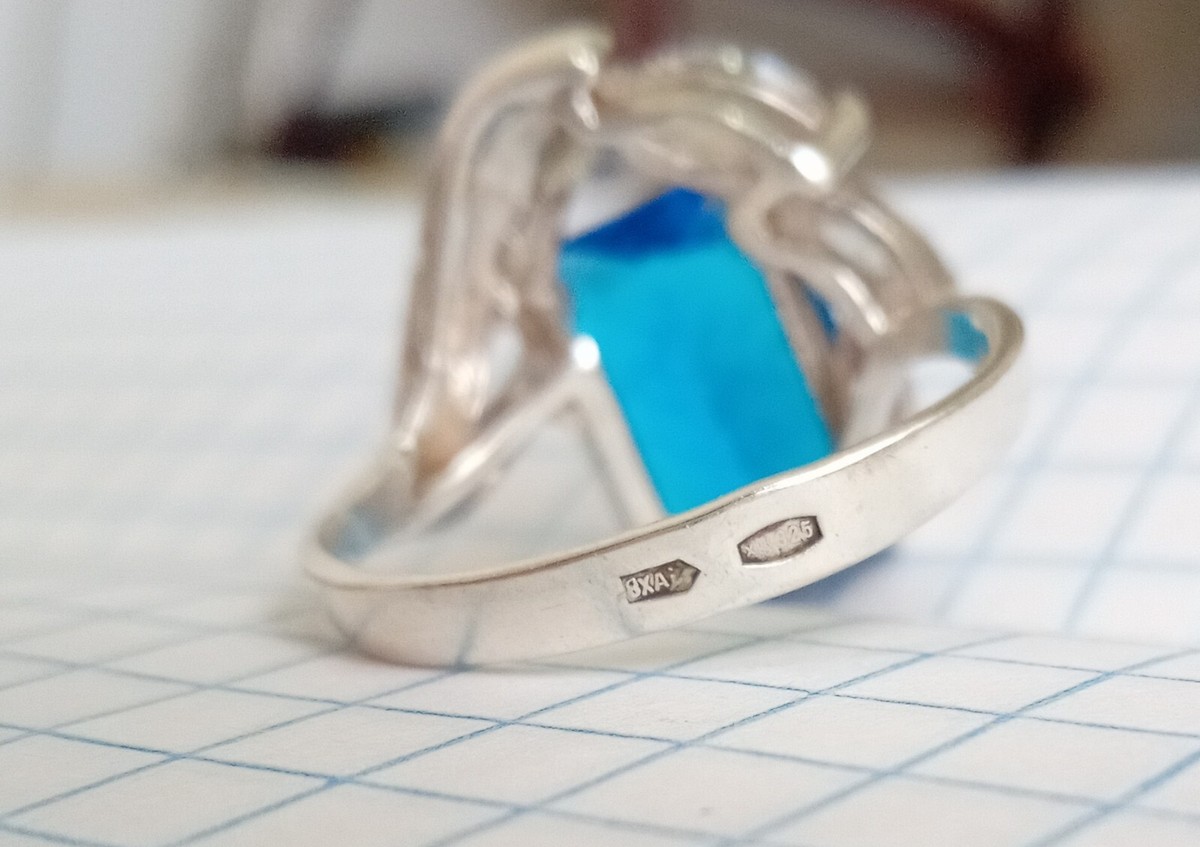 SILVER925 BIG BLUE STONE RING/シルバー/リング SILVER925 BIG BLUE STONE RING/シルバー/リング