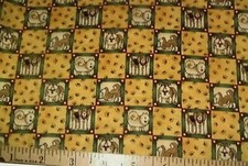 Debbie Mumm puppies Puppy Paws Squares fabric by the yard