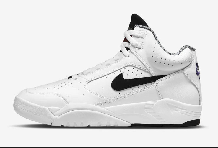 Nike Air Flight Lite II Mid White Black DJ2518-100 sz 8.5 Men's