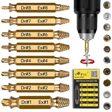 Damaged Screw Extractor Set 8Pcs HSS 4341 Easy Out Screw Extractor Set Strippe