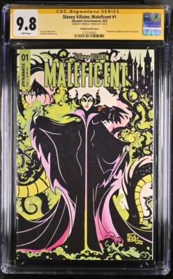 Disney Villains Maleficent #1 CGCSS 9.8 NM/Mint Signed & Sketch Danielle Otrakji