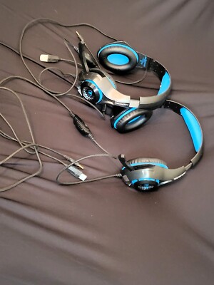 Beexcellent GM-1 Gaming Wired Headset Blue Headphones For Xbox Playstation PC