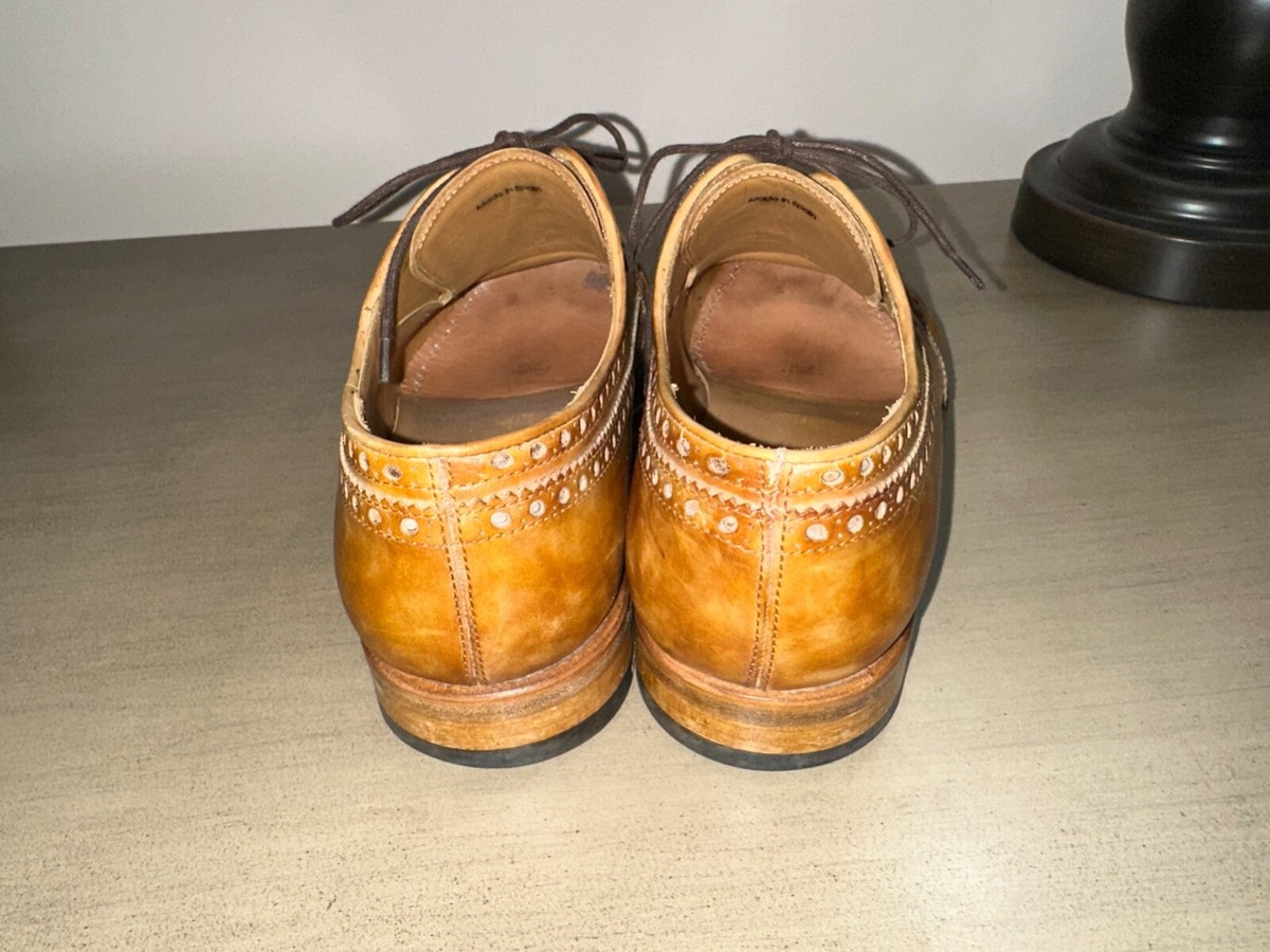 Magnanni Roda tan leather wingtip oxford dress shoes brogue Lisandro laser cut MAGNANNI Roda men main image 4