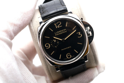 Panerai Luminor Due PAM00674 45mm schwarzes Zifferblatt Stahl Automatik Herrenuhr