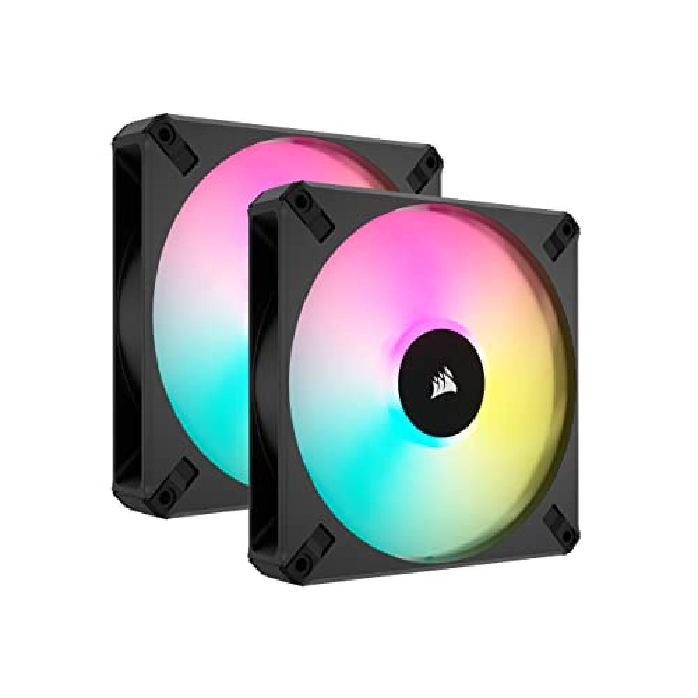 (TG. Doppio (140 mm)) Corsair iCUE AF140 RGB ELITE da 140 mm Kit di Due Ventole