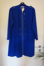 MAGNA Mantel Long Jacke Gehrock 44 46 NEU royalblau Stretch Zierknöpfe LAGENLOOK
