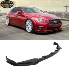 Fits 14-17 Infiniti Q50 Base Model Front Bumper Lip Spoiler Splitter ABS