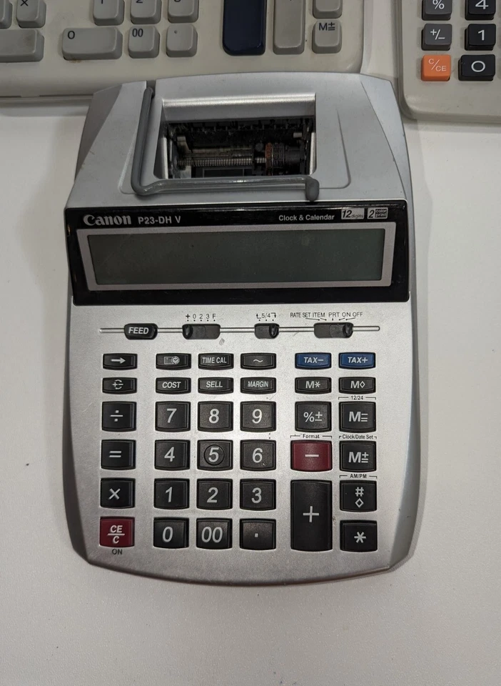 CANON P23-DH, TI 5033ll , Aurora PR100A DESKTOP CALCULATORS FOR PARTS OR REPAIR - Image 3 of 4