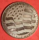 1/2 Troy Oz .999 Fine Silver Round Golden State Mint Eagle and Flag