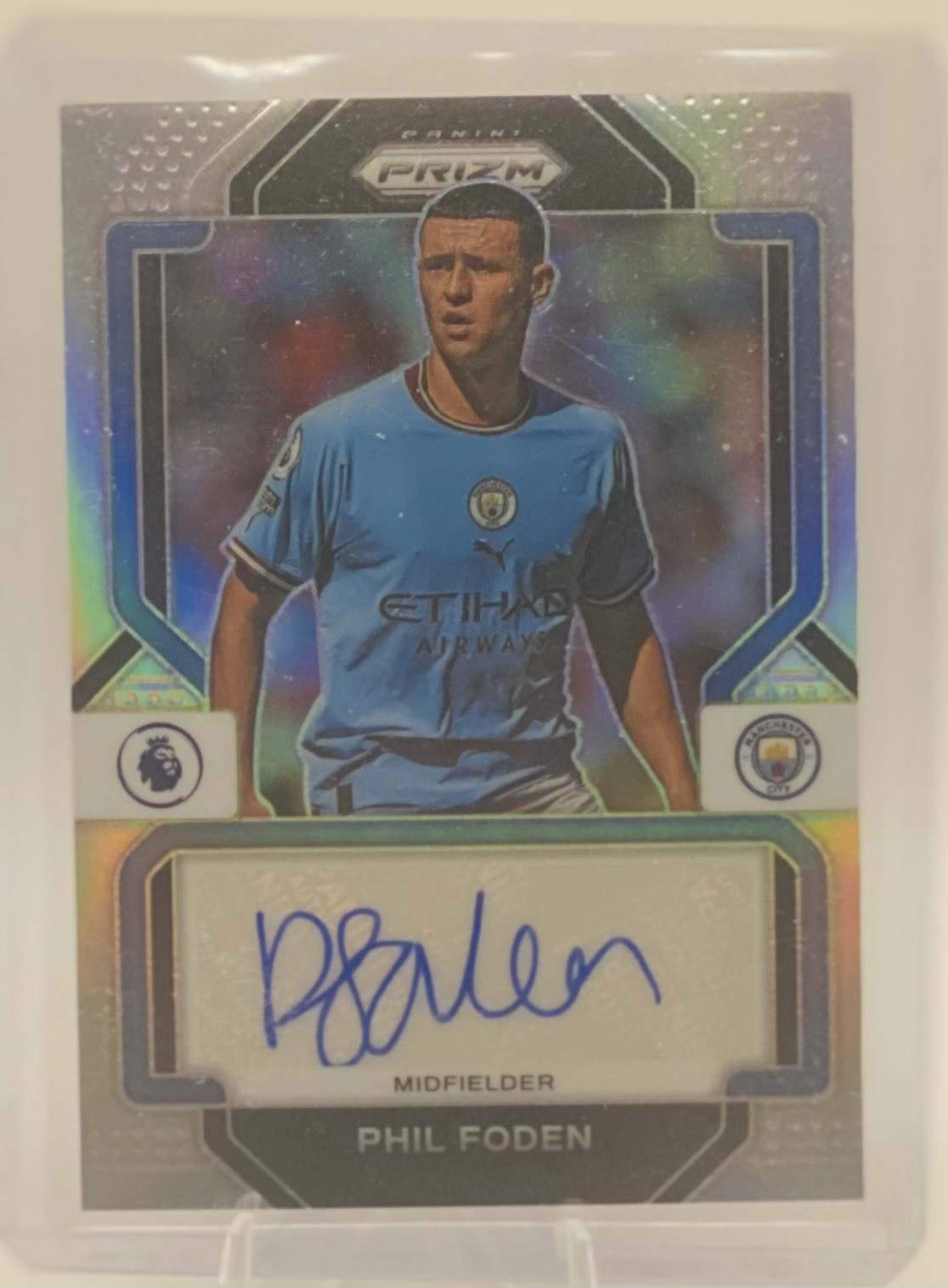 2022-23 Panini Prizm Premier League - Signatures Phil Foden #S-PF Silver...