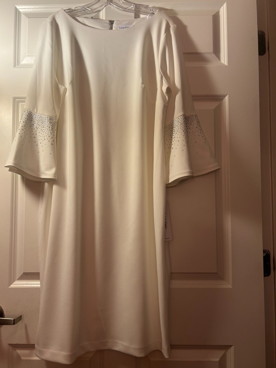 wool dress white Women clothing autumn textured knit long with long sleeve, high-neck dress, minimalist dress Formal Winter Prom Dresses This sheath dress embodies Color:Light Bleach Oak Veneer Sienna Miller's Venice Film