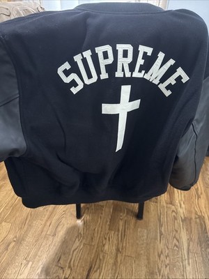 Supreme SS26 Cross Varsity Jacket Medium Order Confirmed ✓ | eBay
