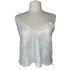 Vintage Victoria's Secret Ivory Polyester Lace Cami Camisole Gold Label Size P