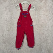 Vintage Oshkosh Overalls 2T Red Corduroy Made In USA