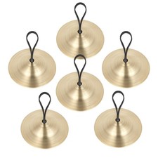 6 Pieces Finger Cymbals, Brass Musical Instrument, Belly Dancer Finger Dance ...