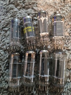 8491 Lot Of 8 Black Plate 12bh7a Vacuum Tubes