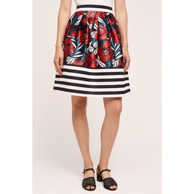 New Anthropologie Ella Mara Floral Mini Skirt Size 6