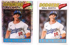 2 x 2026 Topps Heritage WILL  SMITH Dodgers Cards - CHROME SILVER SPARKLE + BASE