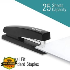 Desk Stapler Heavy Duty Black 2 Pack 25 Sheet Capacity Office Home