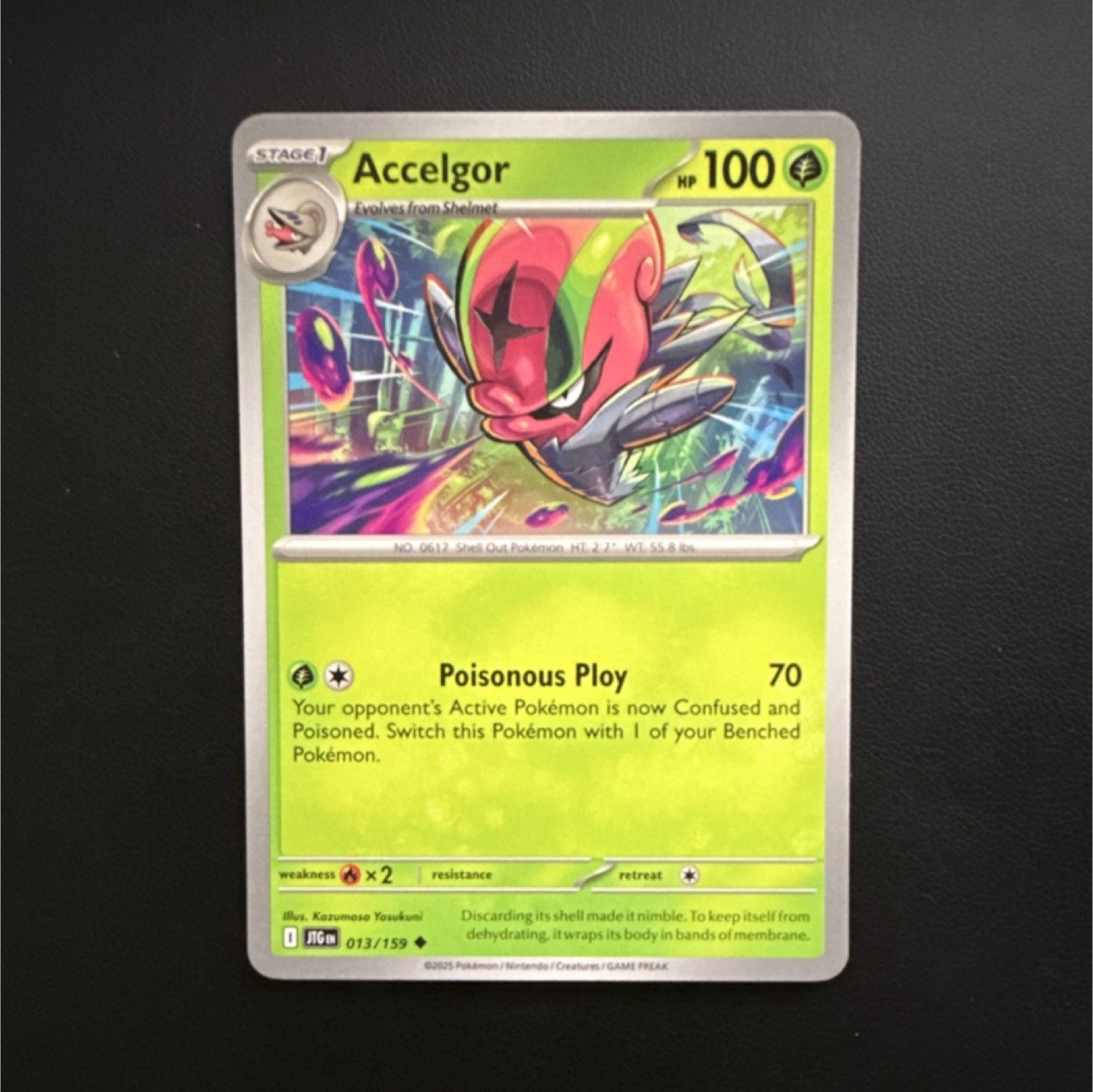 Pokémon TCG Accelgor 013/159 Sv09: Journey Together Stage 1 100HP Poisonous Pla…