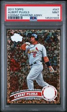 145201833 Albert Pujols 2011 Topps #547 Cognac Diamond Anniversary RC PSA 9