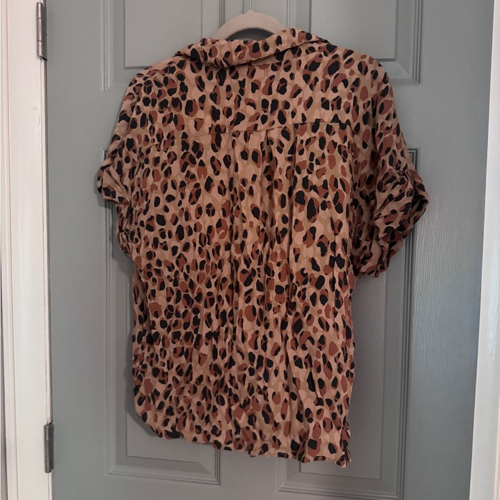 VICI Leopard Print Button-Up Blouse - image 2