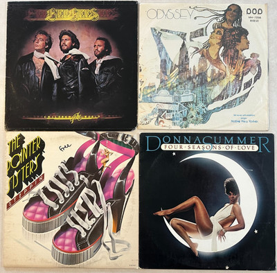 Disco / R&B 4 vinyl LP lot - Bee Gees - Odyssey - Pointer Sisters - Donna Summer