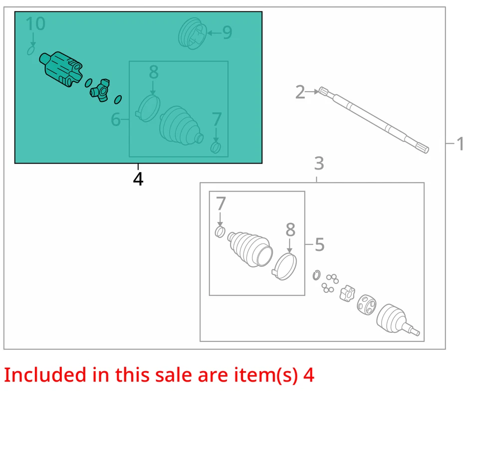 1995-2011 CADILLAC BUICK DTS DEVILLE KIT DE ARTICULACIÓN, FRT WHL DRV SHF 26075588 NUEVO OEM Foto 2 de 3