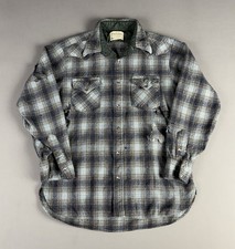 VINTAGE Pendleton High Grade Western Wear Snap Shirt Size XL THRASHED HOLES