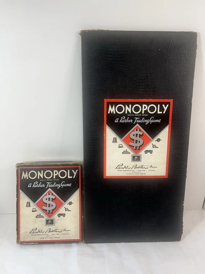 1936 Monopoly Board Game Black Box Parker Brothers RARE- See Description - Image 2 of 4