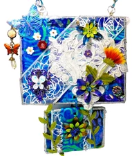 Unique Mixed Media Hanging Art Boards